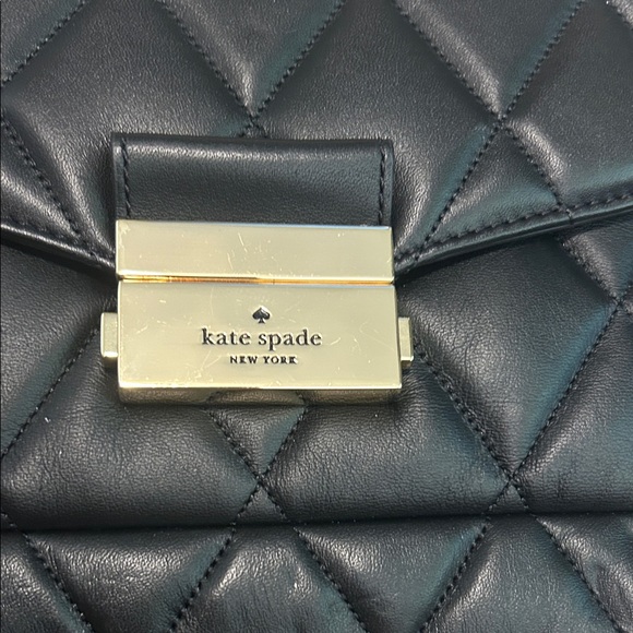 Kate Spade Black Quilted Shoulder Bag with Gold Chain - Picture 2 of 4